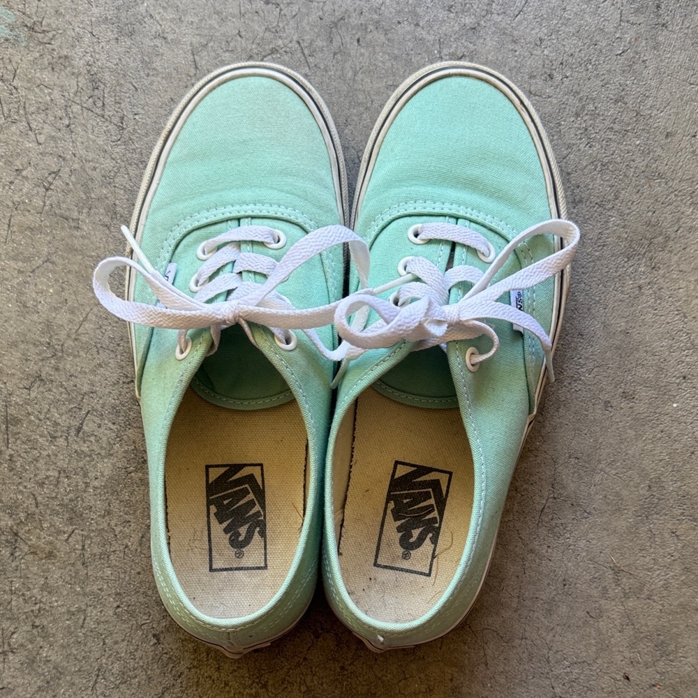 Vans Mint Green Canvas Shoes